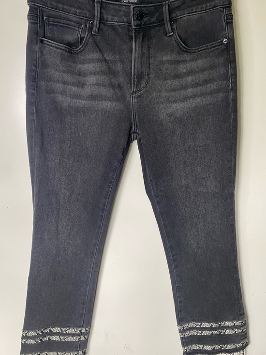 DRIFTWOOD Denim - Driftwood Colette Jeans W29 L26 Gray Snake Print Raw Hem Crop Ankle Stretch